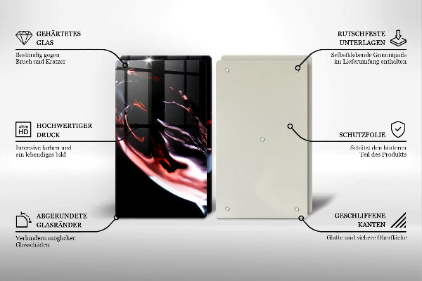 Herdabdeckung Ein Glas Rotwein