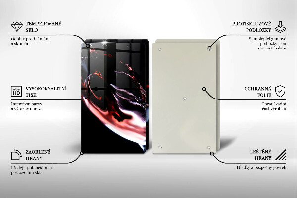 Herdabdeckung Ein Glas Rotwein