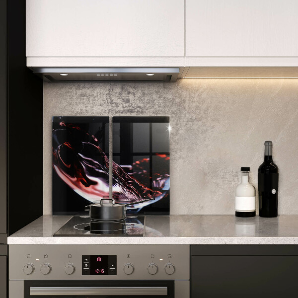 Herdabdeckung Ein Glas Rotwein