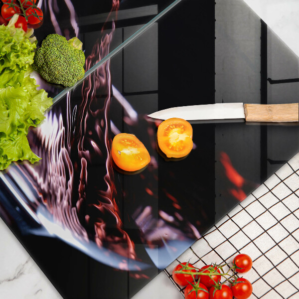 Herdabdeckung Ein Glas Rotwein