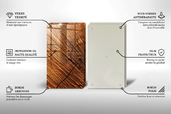 Herdabdeckung Holzstruktur