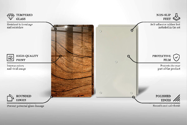 Herdabdeckung Holzbrettstruktur