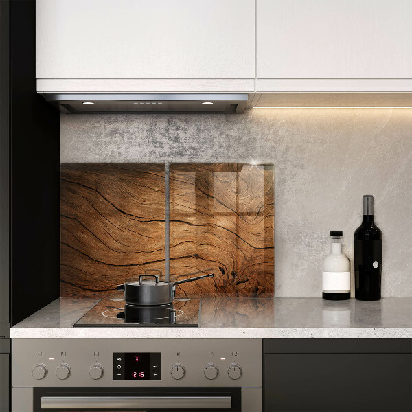 Herdabdeckung Holzbrettstruktur