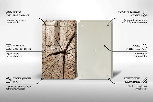 Herdabdeckung Querschnitt eines Baumes