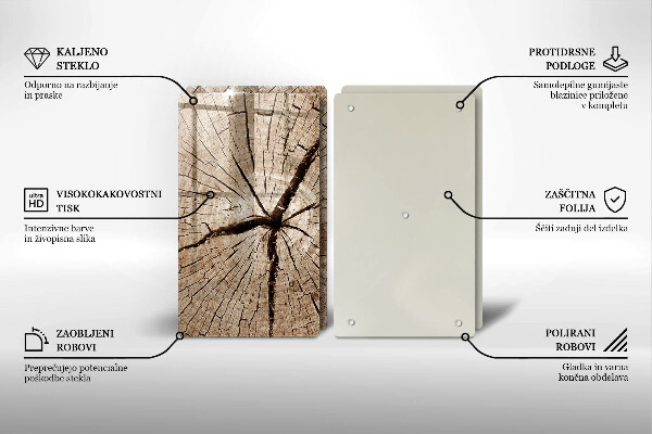 Herdabdeckung Querschnitt eines Baumes