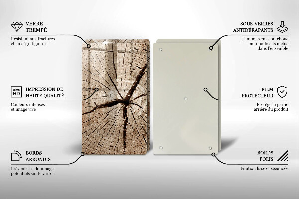 Herdabdeckung Querschnitt eines Baumes