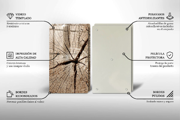 Herdabdeckung Querschnitt eines Baumes