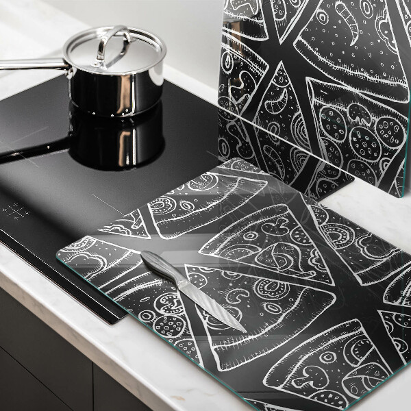 Herdabdeckung Pizzaillustration