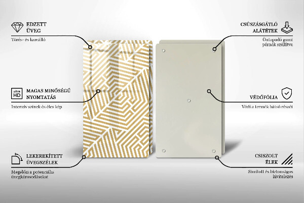 Herdabdeckung Geometrische Linien