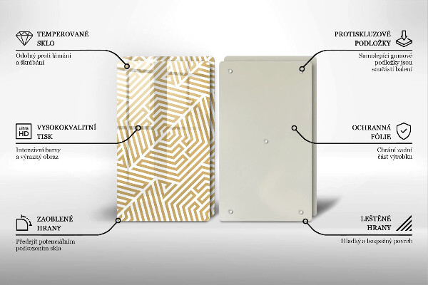 Herdabdeckung Geometrische Linien