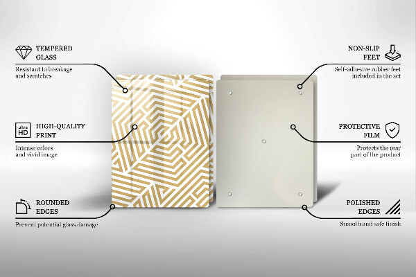 Herdabdeckung Geometrische Linien