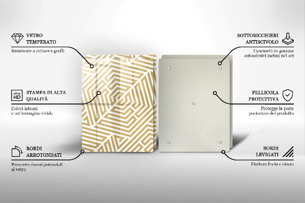 Herdabdeckung Geometrische Linien