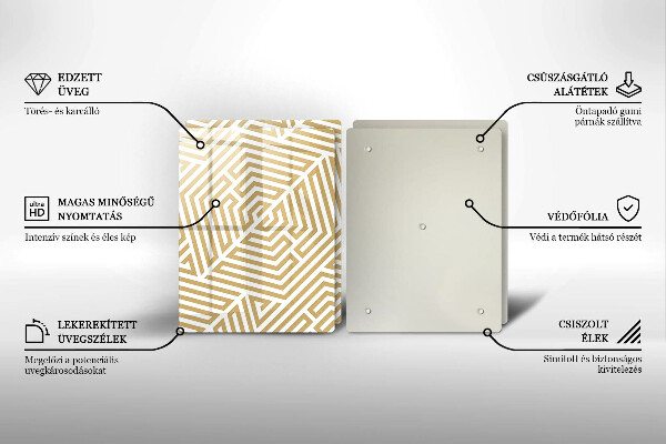 Herdabdeckung Geometrische Linien