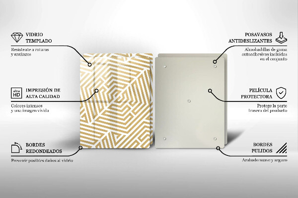 Herdabdeckung Geometrische Linien