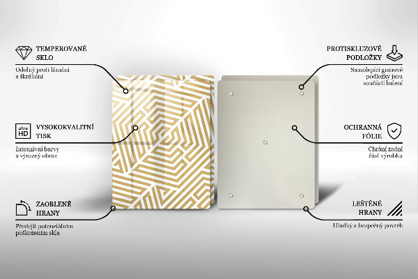 Herdabdeckung Geometrische Linien