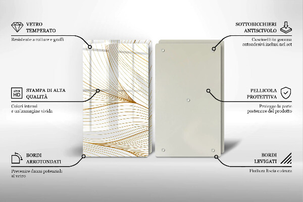 Herdabdeckung Modernes Linienmuster