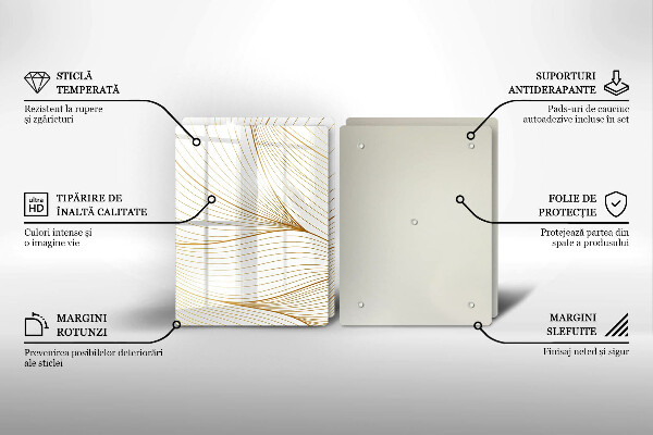 Herdabdeckung Modernes Linienmuster