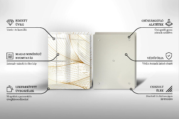 Herdabdeckung Modernes Linienmuster
