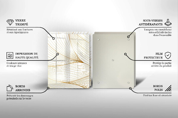 Herdabdeckung Modernes Linienmuster