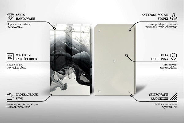 Herdabdeckung Schwarzer Rauch Abstraktion