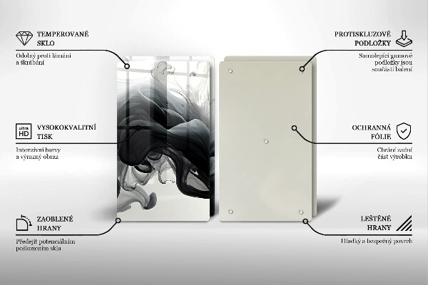 Herdabdeckung Schwarzer Rauch Abstraktion