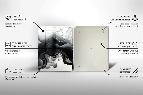 Herdabdeckung Schwarzer Rauch Abstraktion
