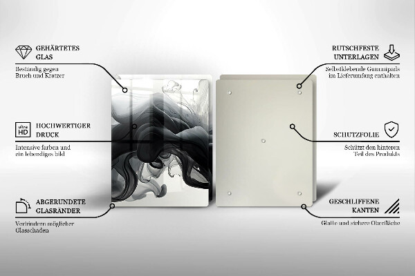 Herdabdeckung Schwarzer Rauch Abstraktion