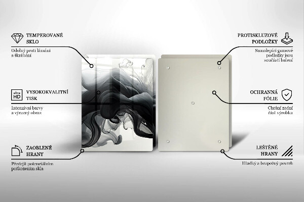 Herdabdeckung Schwarzer Rauch Abstraktion