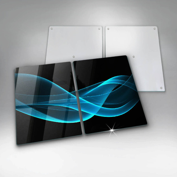 Herdabdeckung Blaue Abstraktion