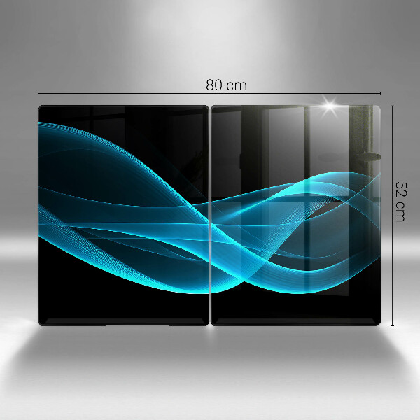 Herdabdeckung Blaue Abstraktion