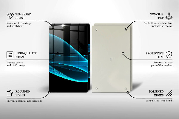 Herdabdeckung Blaue Abstraktion