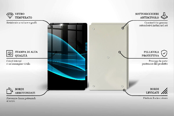 Herdabdeckung Blaue Abstraktion