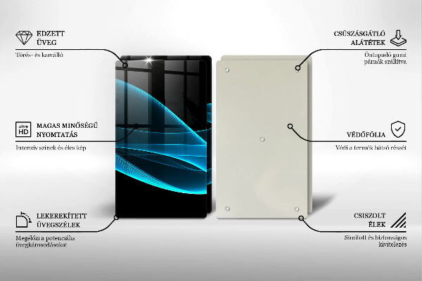 Herdabdeckung Blaue Abstraktion