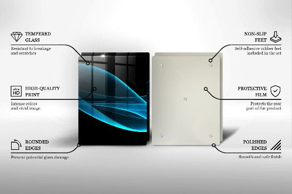 Herdabdeckung Blaue Abstraktion