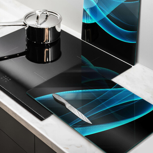 Herdabdeckung Blaue Abstraktion