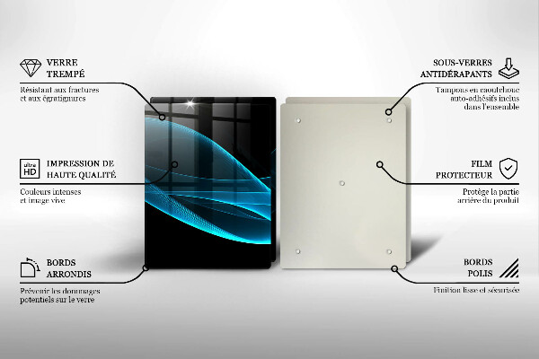 Herdabdeckung Blaue Abstraktion