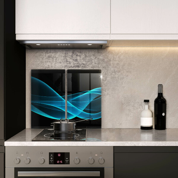 Herdabdeckung Blaue Abstraktion