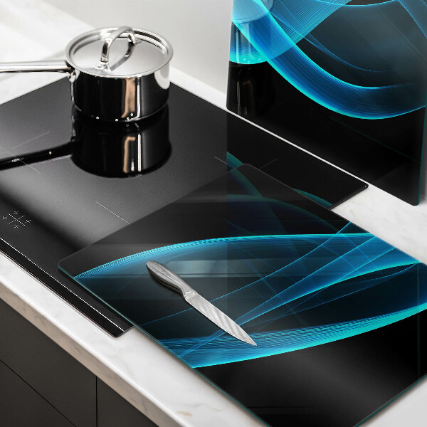 Herdabdeckung Blaue Abstraktion