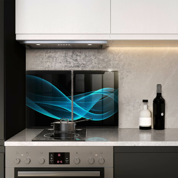 Herdabdeckung Blaue Abstraktion