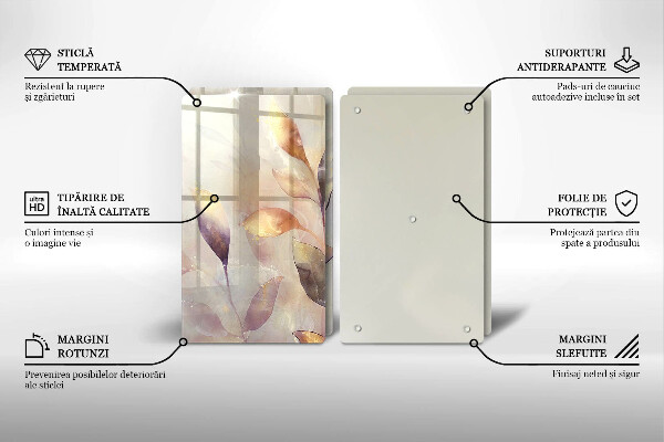 Herdabdeckung Bemalte Boho-Blätter