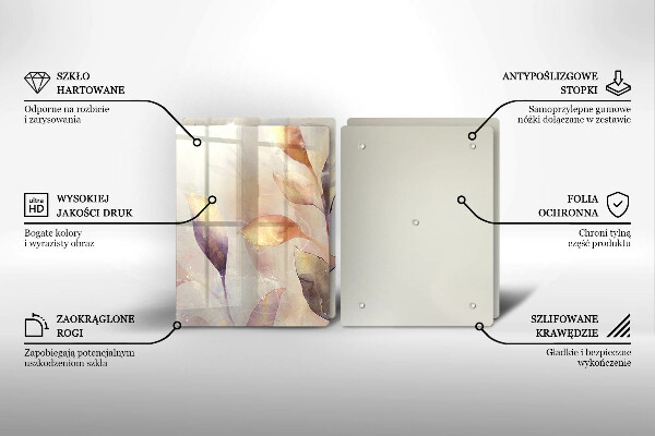 Herdabdeckung Bemalte Boho-Blätter