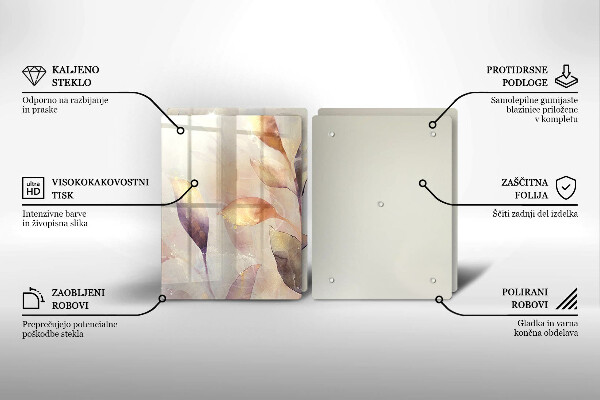 Herdabdeckung Bemalte Boho-Blätter