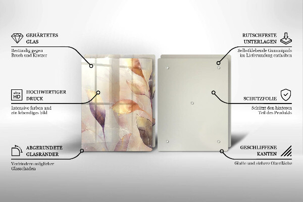 Herdabdeckung Bemalte Boho-Blätter