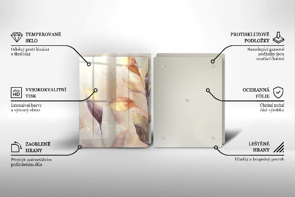 Herdabdeckung Bemalte Boho-Blätter