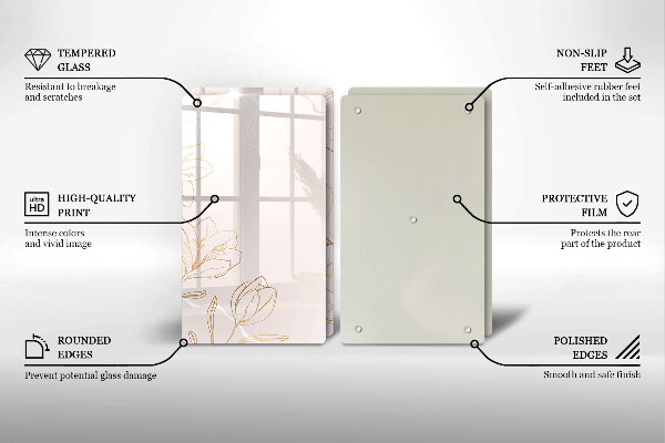 Herdabdeckung Blumenumrisse