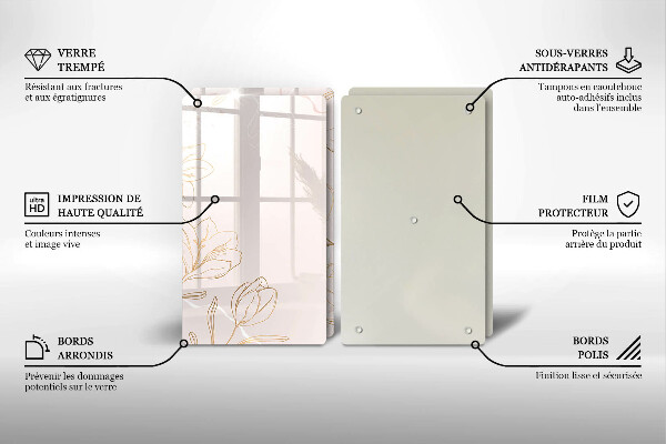 Herdabdeckung Blumenumrisse