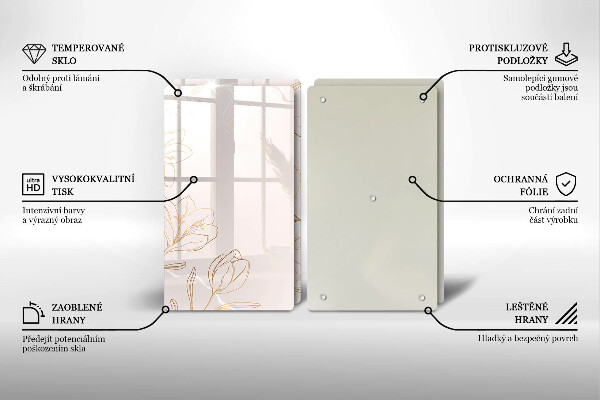 Herdabdeckung Blumenumrisse