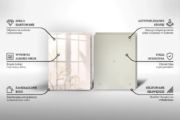 Herdabdeckung Blumenumrisse