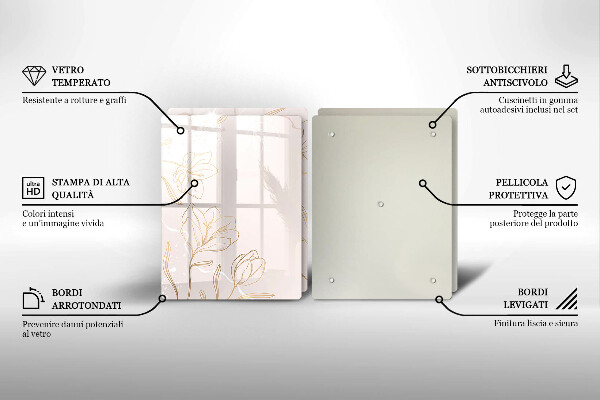 Herdabdeckung Blumenumrisse