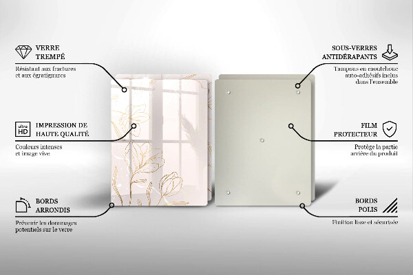 Herdabdeckung Blumenumrisse